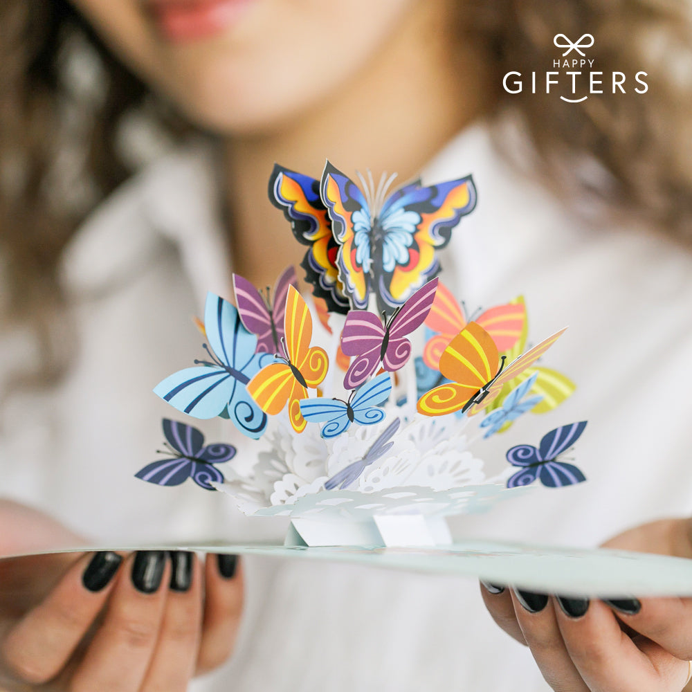 3D Pop Up Greeting Card BUTTERFLIES