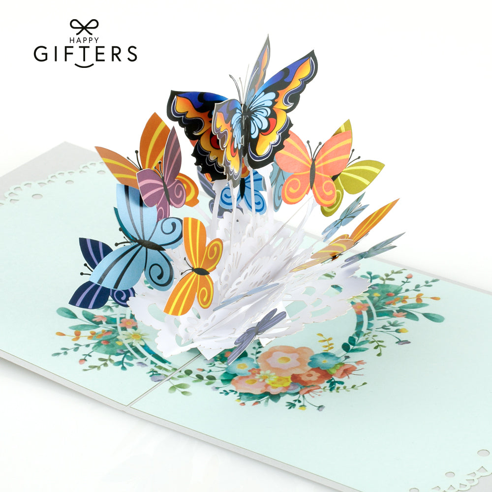 3D Pop Up Greeting Card BUTTERFLIES