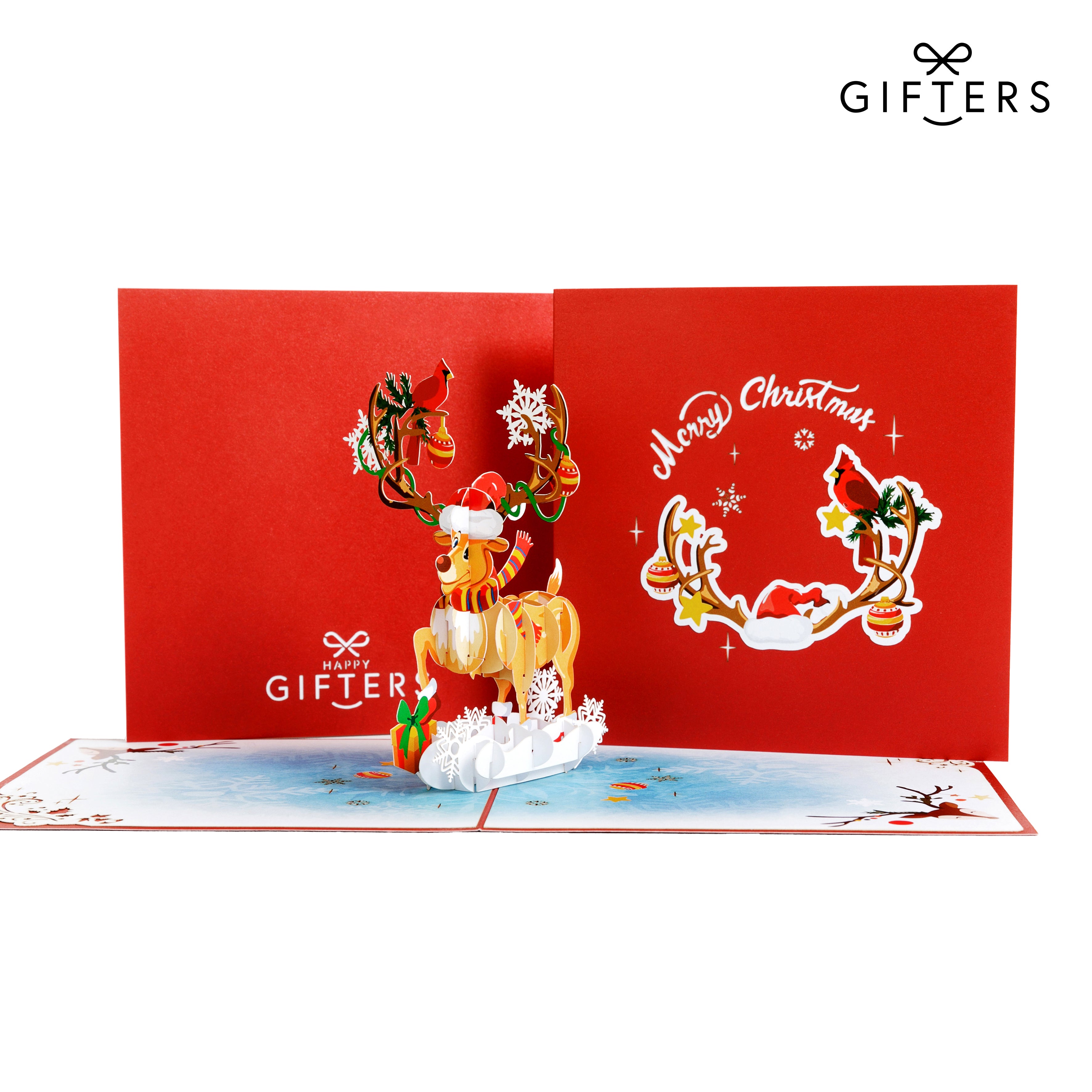 3D Pop Up Christmas Card REINDEER