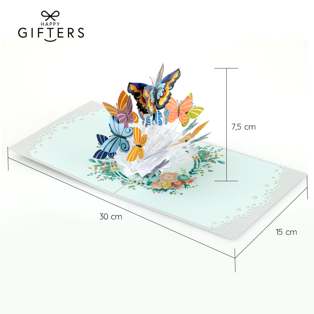3D Pop Up Greeting Card BUTTERFLIES