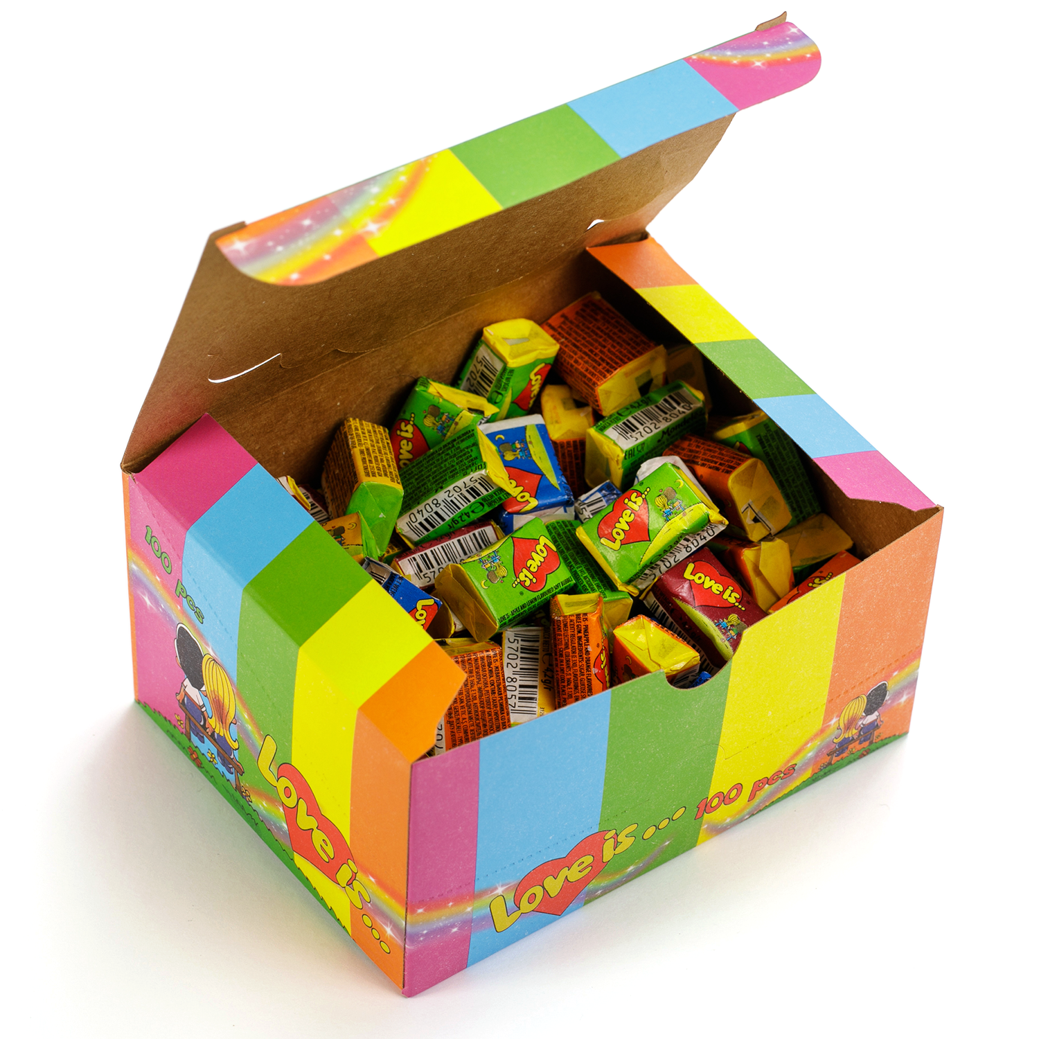 Love Is Bubble Gum Candy 4 to 5 Nostalgic Flavors Assorted, 100pcs