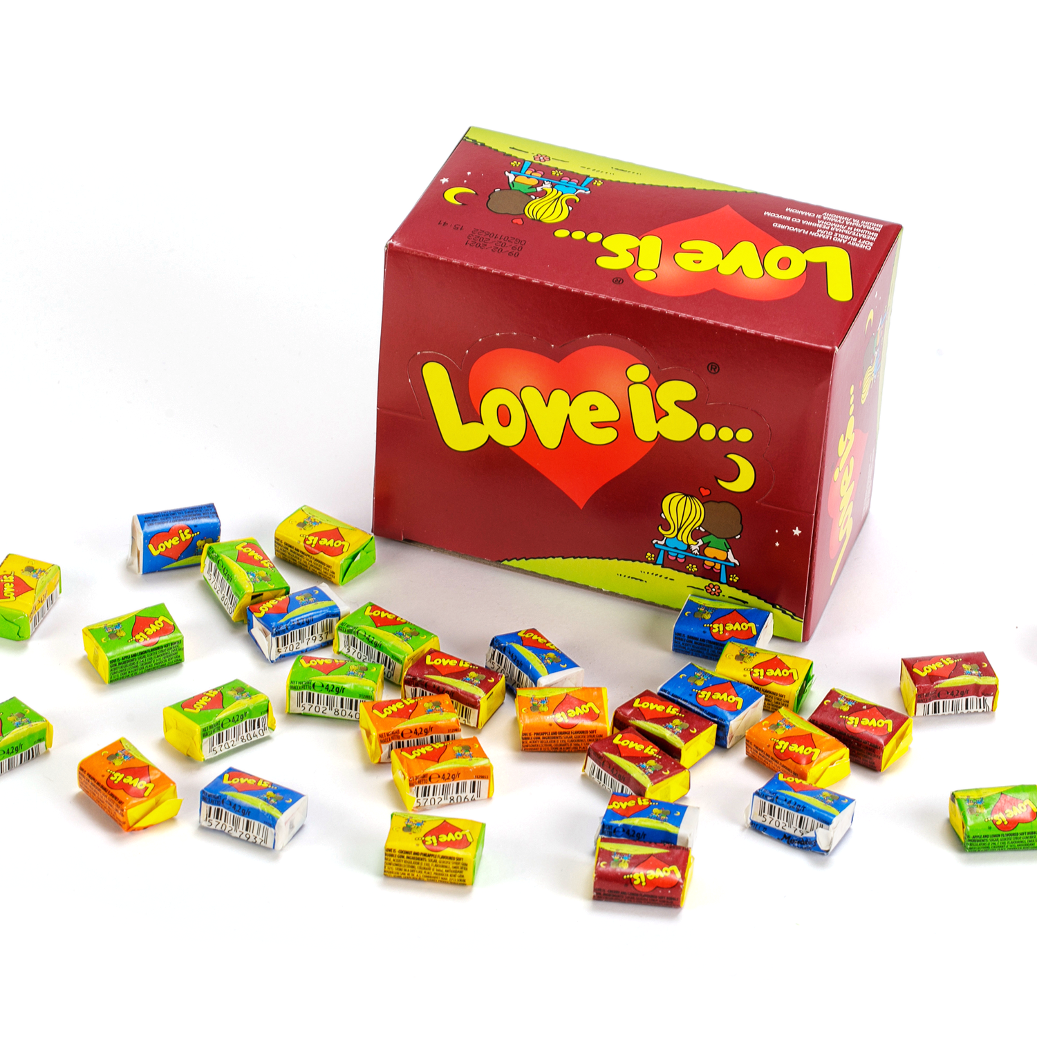 Bubble Gum Love Is Cherry-Lemon, 100pcs