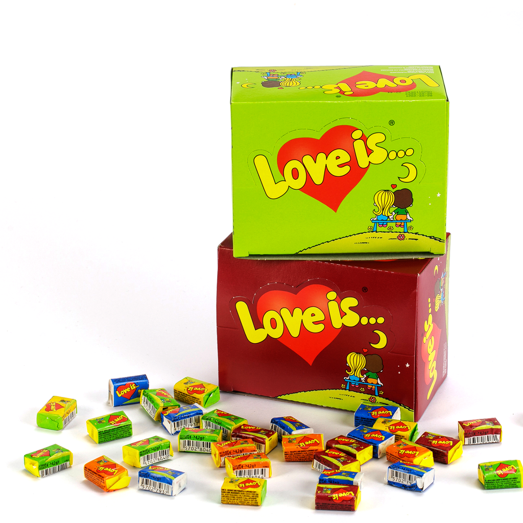 Bubble Gum Love Is Cherry-Lemon, 100pcs