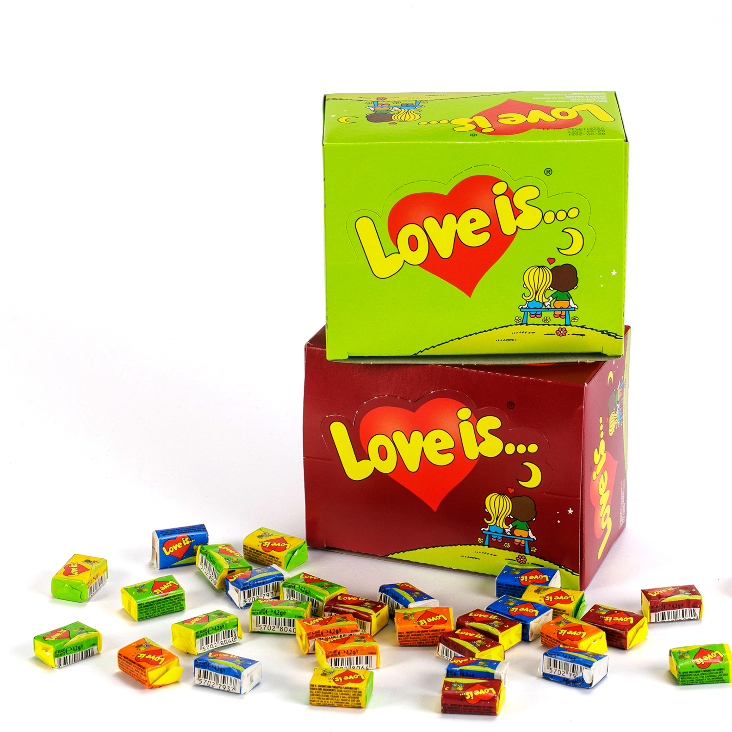 Bubble Gum Love Is Cherry-Lemon, 100pcs