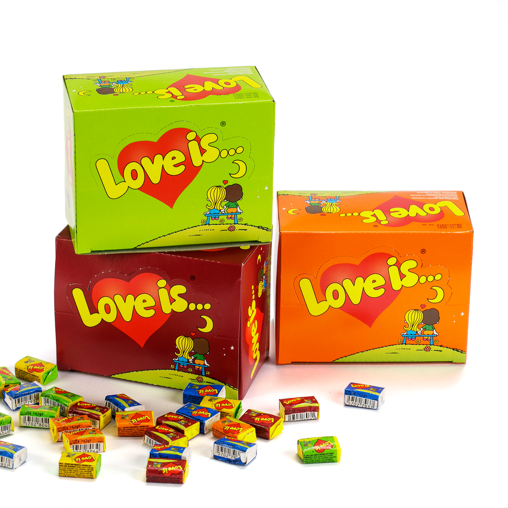 Bubble Gum Love Is Cherry-Lemon, 100pcs