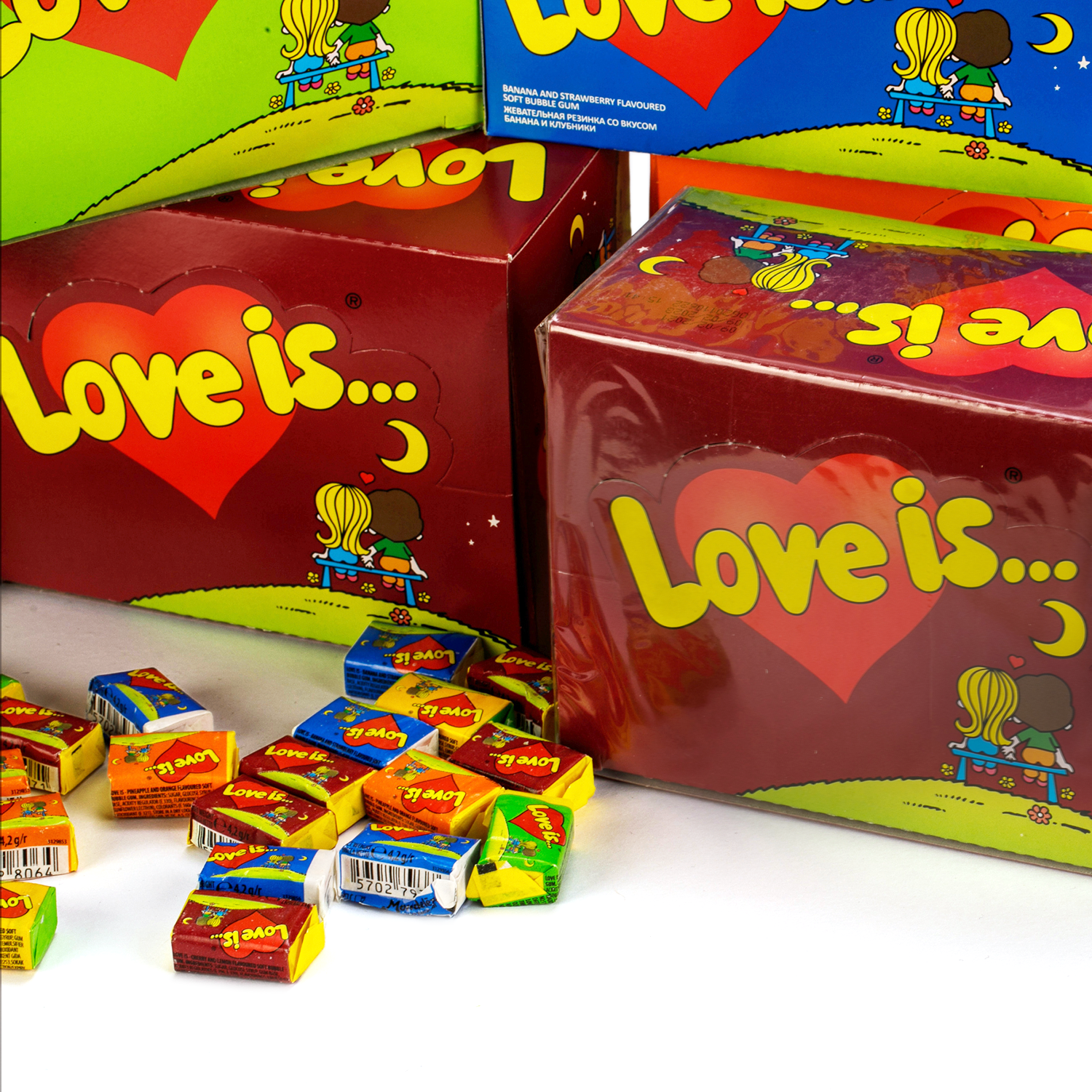 Bubble Gum Love Is Cherry-Lemon, 100pcs