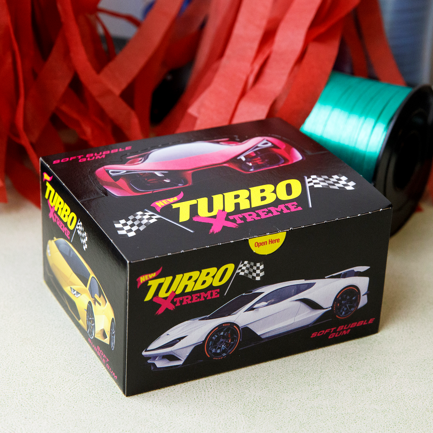 Bubble Gum Turbo Xtreme, 100pcs