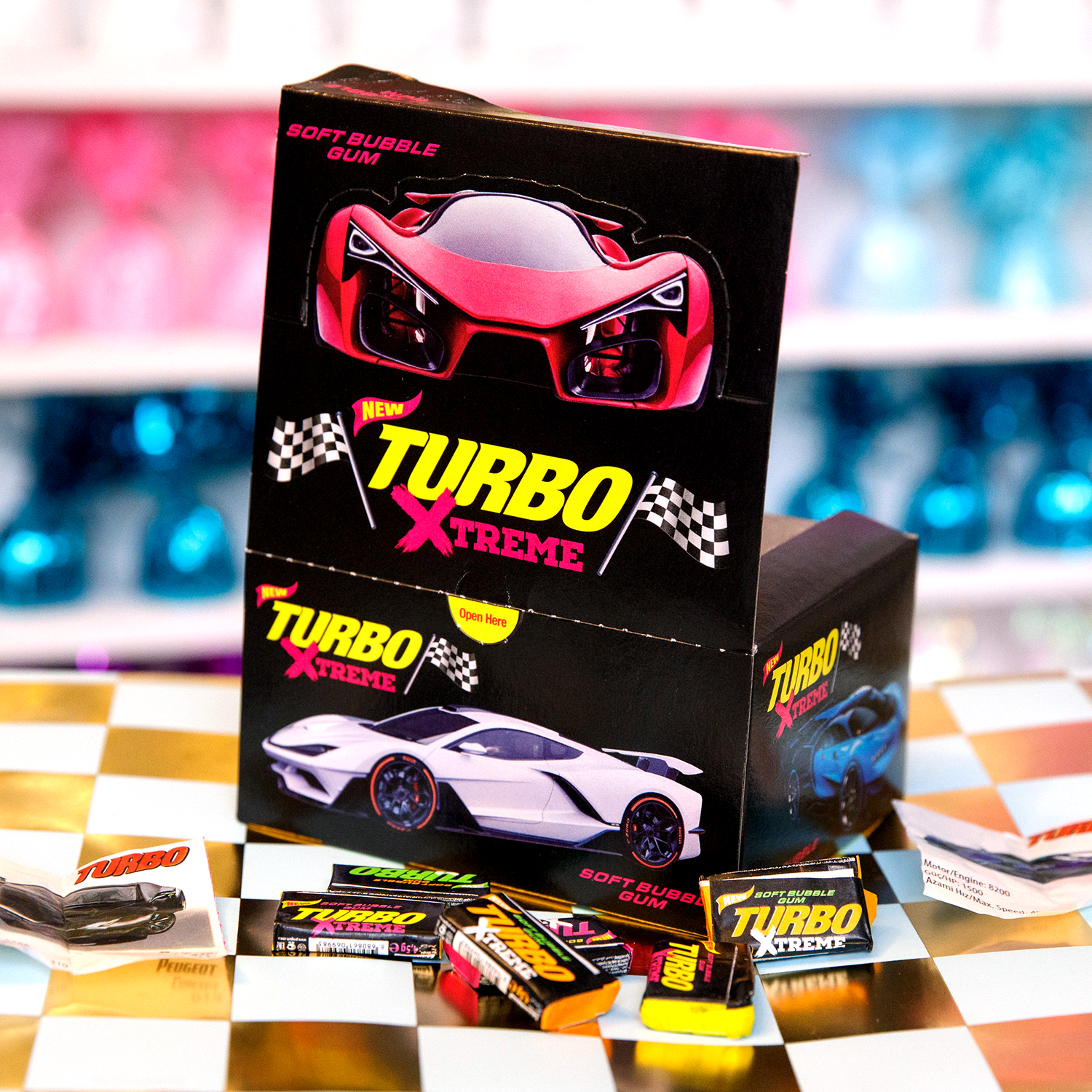 Bubble Gum Turbo Xtreme, 100pcs