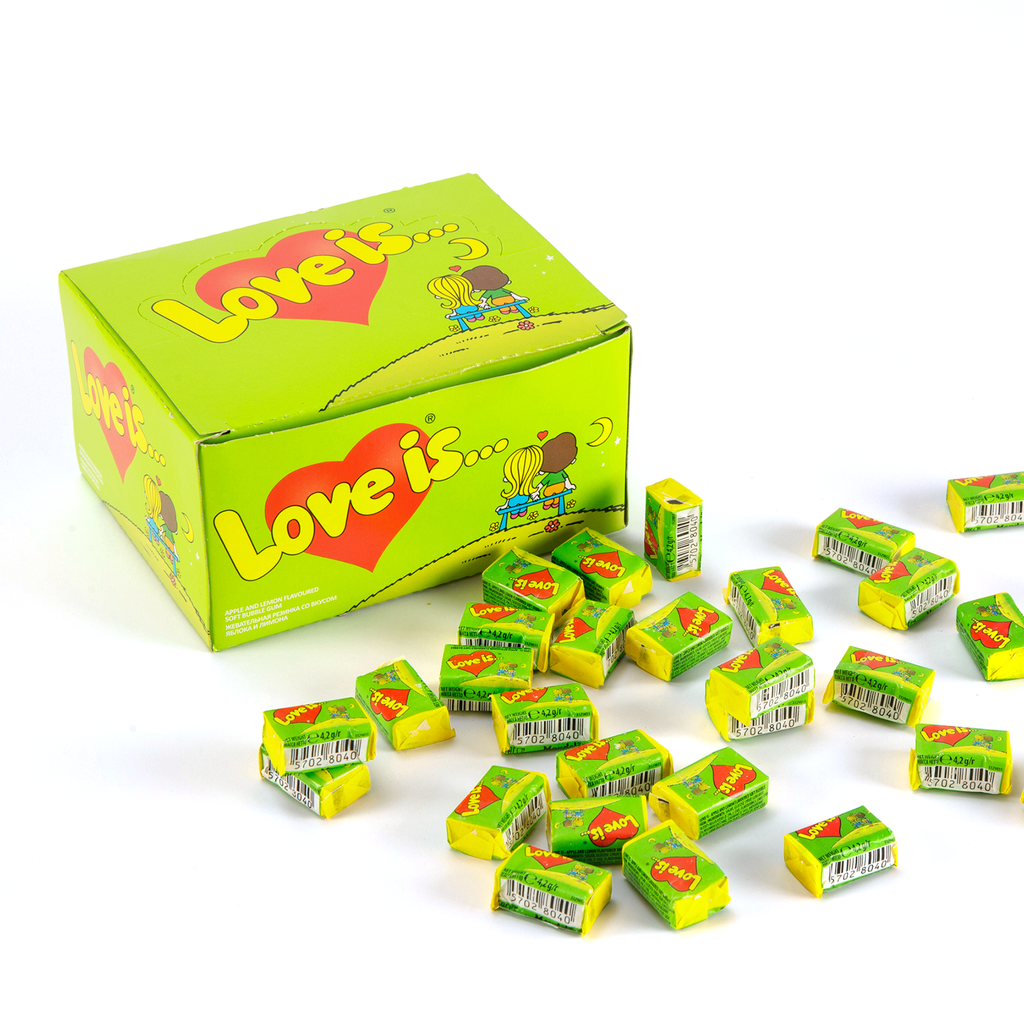 Bubble Gum Love Is Apple-Lemon, 100pcs