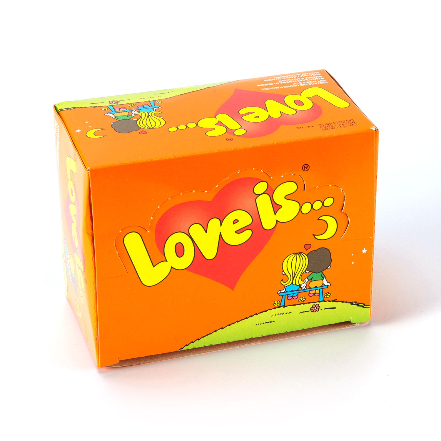 Bubble Gum Love Is Orange-Pineapple, 100pcs