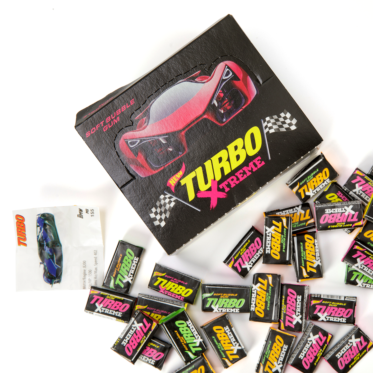 Bubble Gum Turbo Xtreme, 100pcs