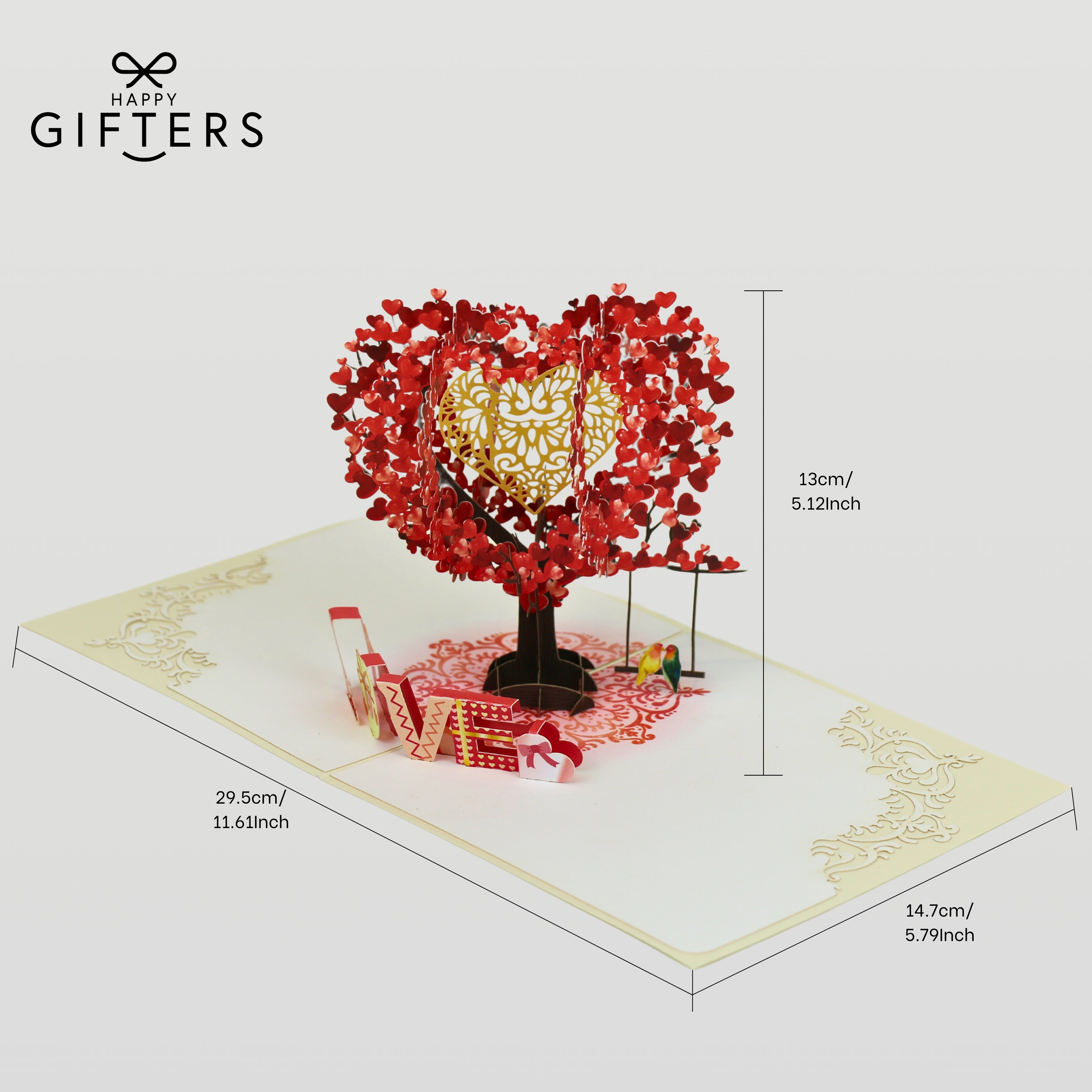3D Pop Up Greeting Card LOVE TREE