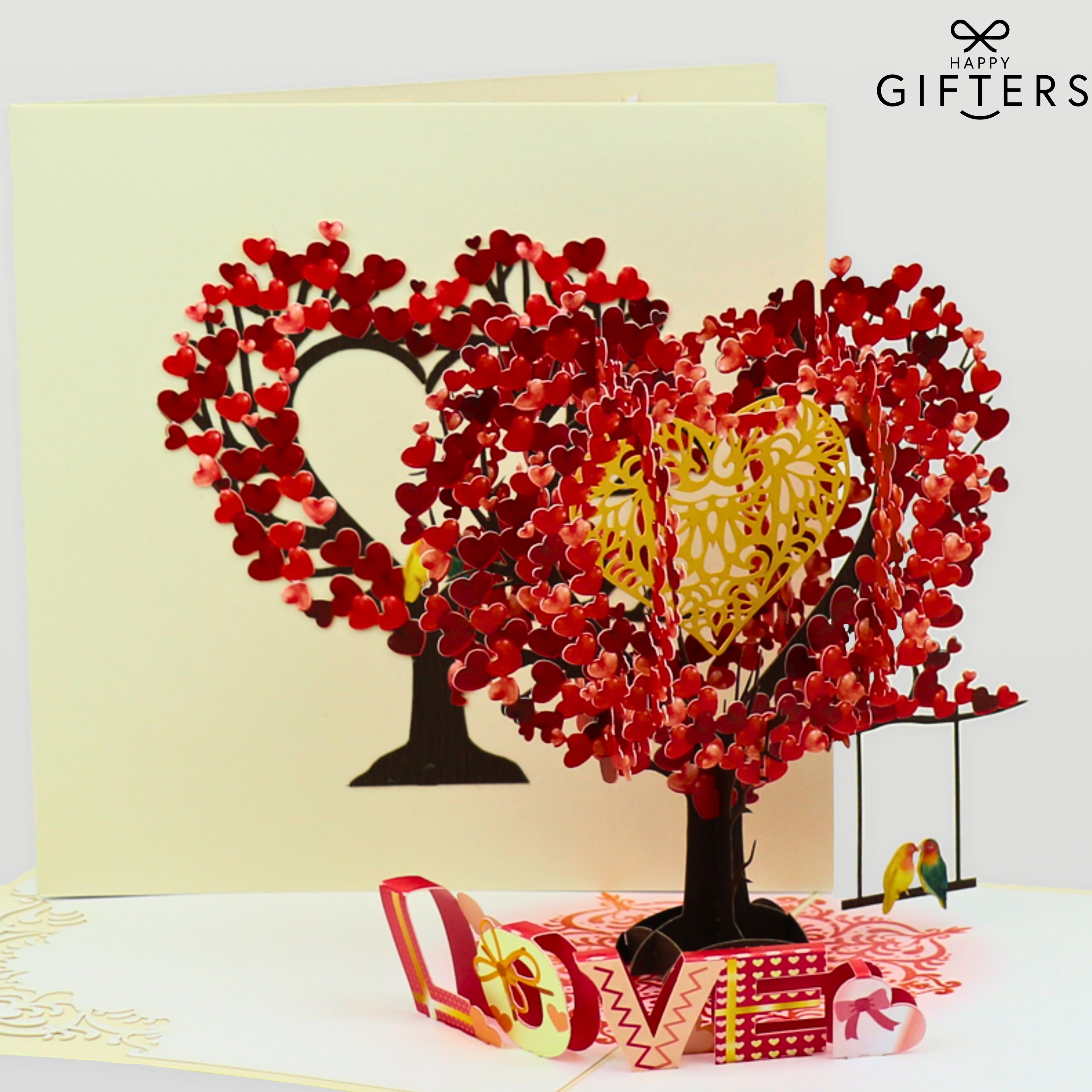3D Pop Up Greeting Card LOVE TREE
