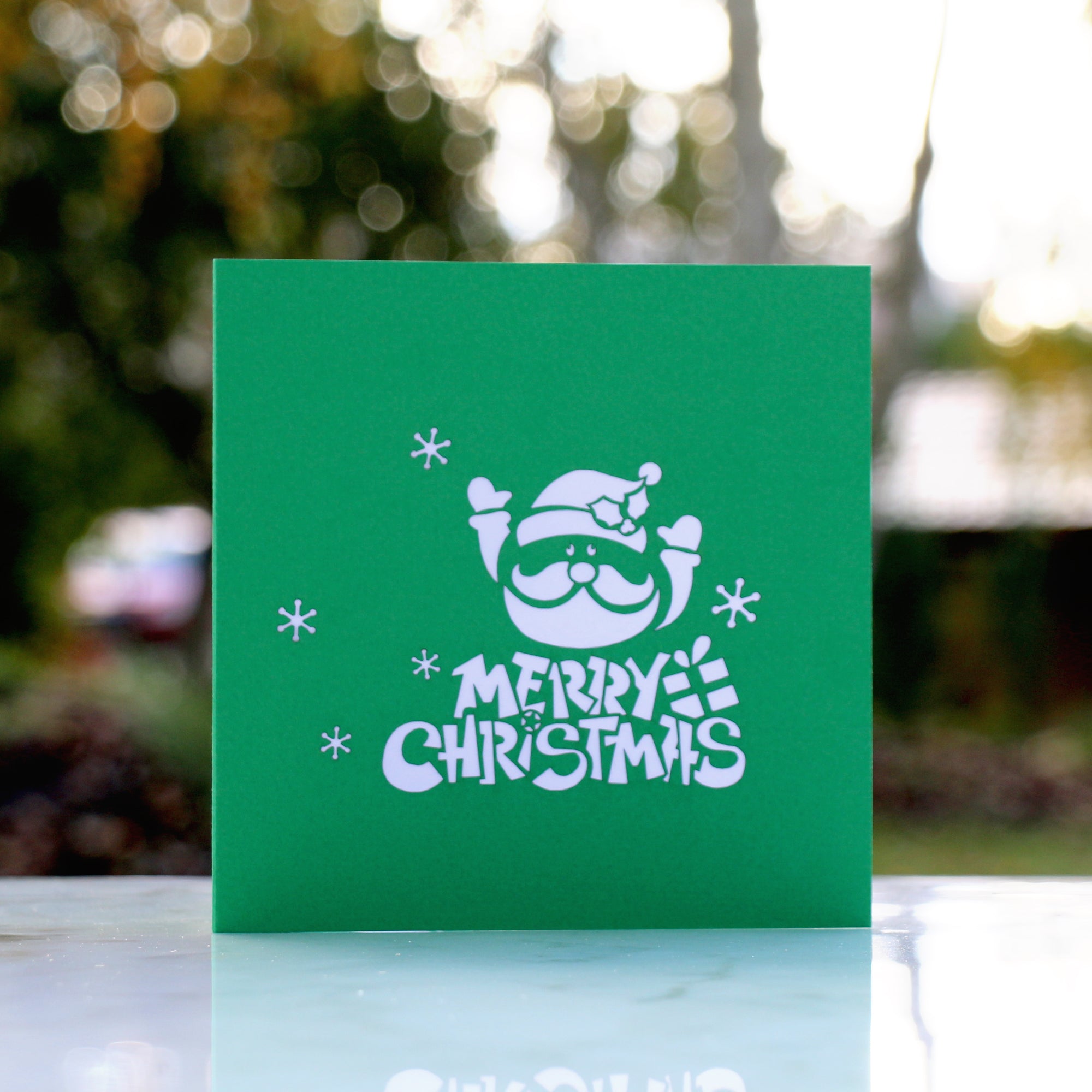 3D Pop Up Christmas Card SANTA CLAUS FIREPLACE