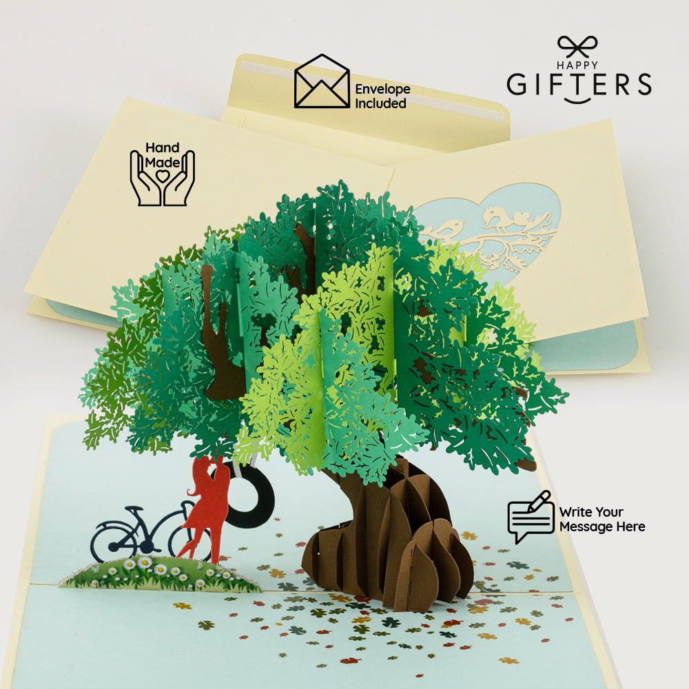 3D Pop Up Greeting Card LOVE TREE