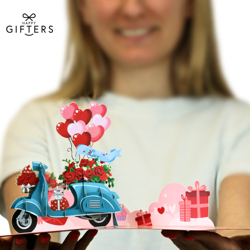 3D Pop Up Wedding Greeting Card VESPA