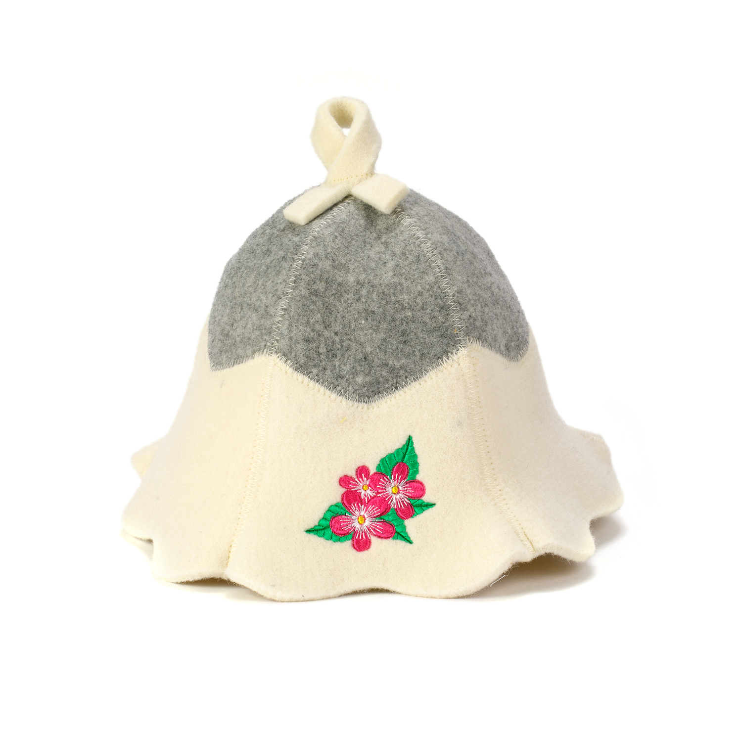 Sauna Hat 'Flowers' 100% Wool