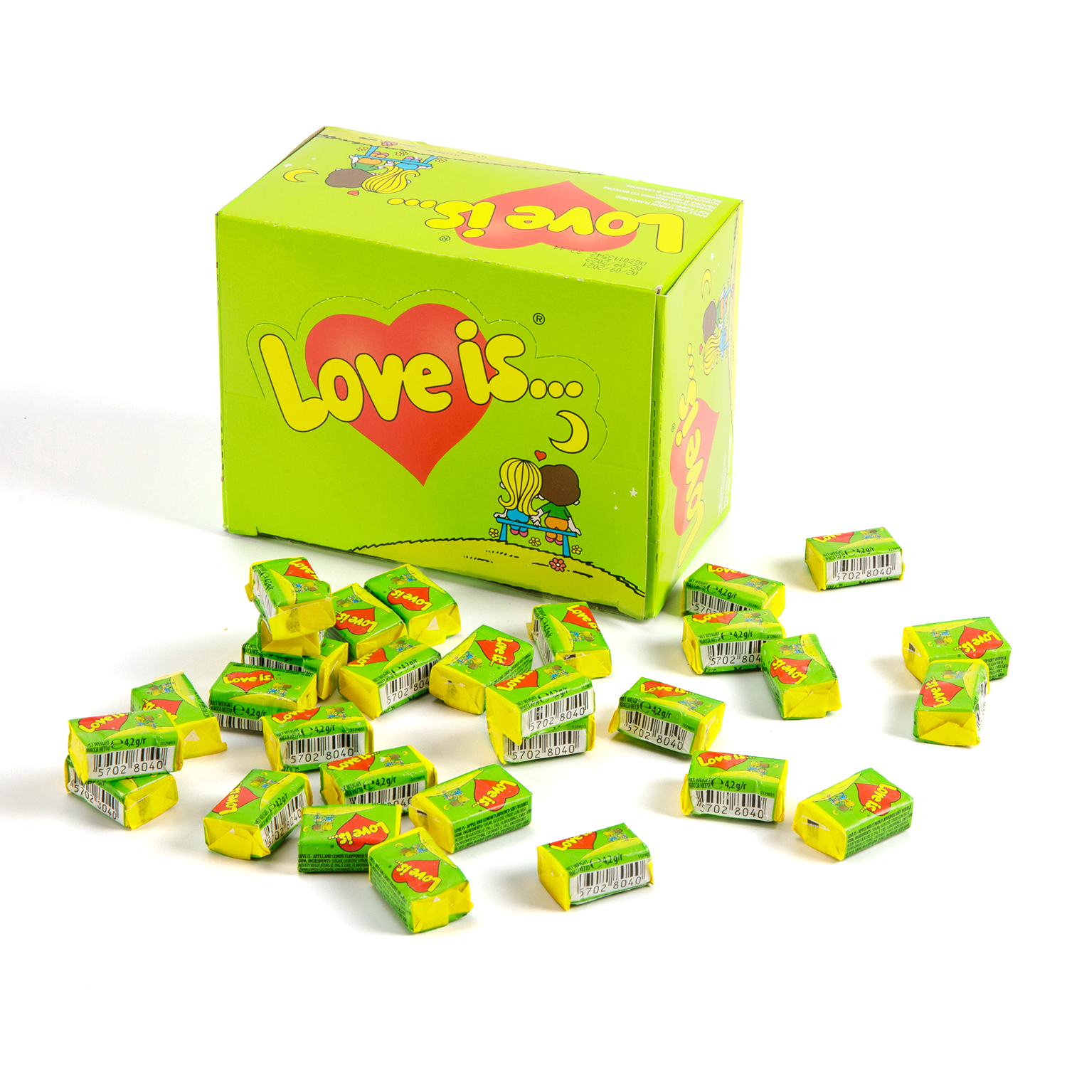 Bubble Gum Love Is Apple-Lemon, 100pcs