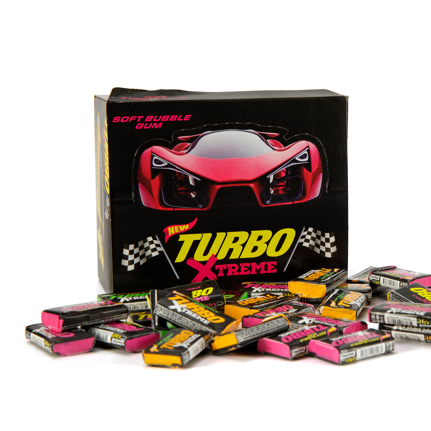 Bubble Gum Turbo Xtreme, 100pcs