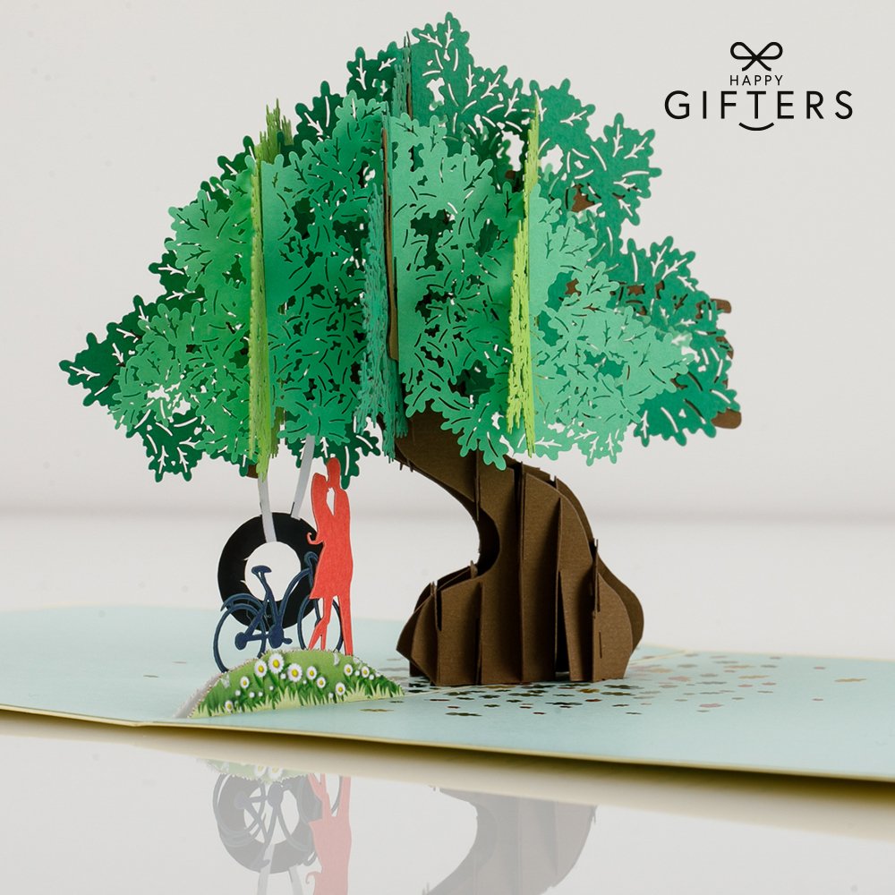 3D Pop Up Greeting Card LOVE TREE