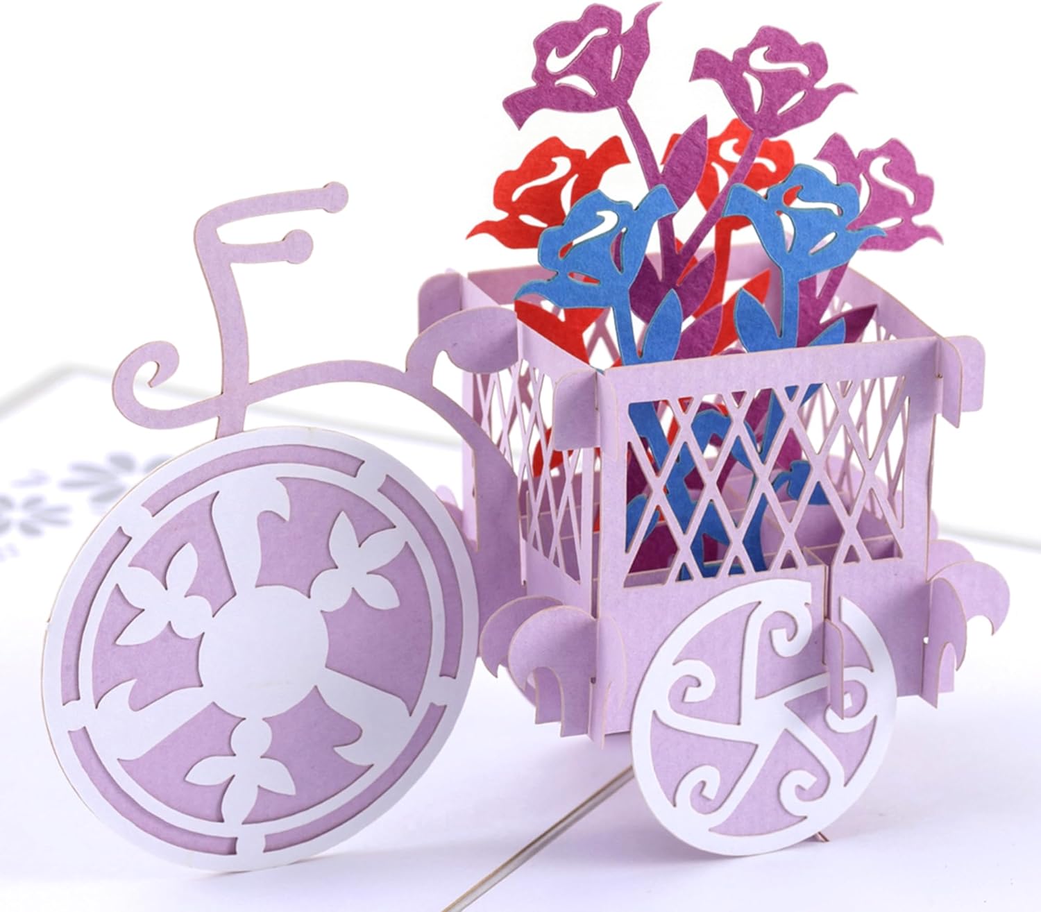 3D Pop Up Greeting Card FLOWER BASKET