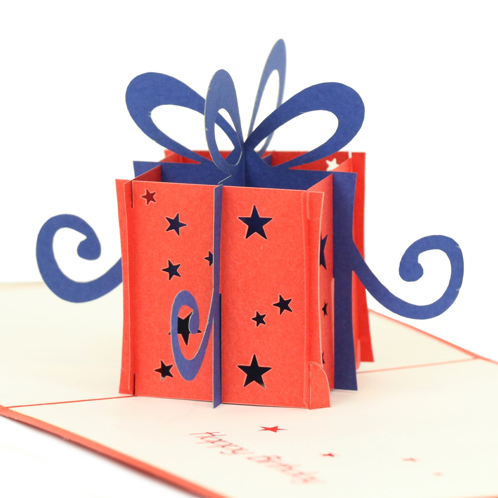 3D Pop Up Greeting Card BIRTHDAY GIFT BOX