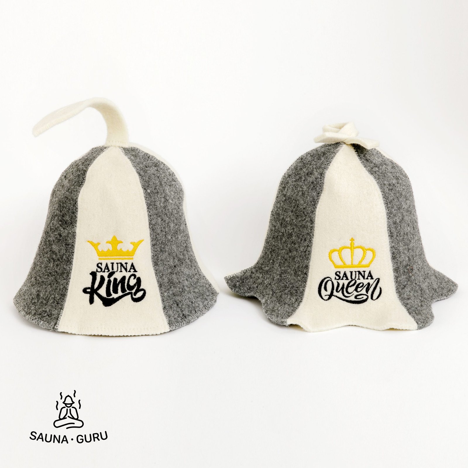 Sauna Hat "Sauna King / Queen", 100% Wool