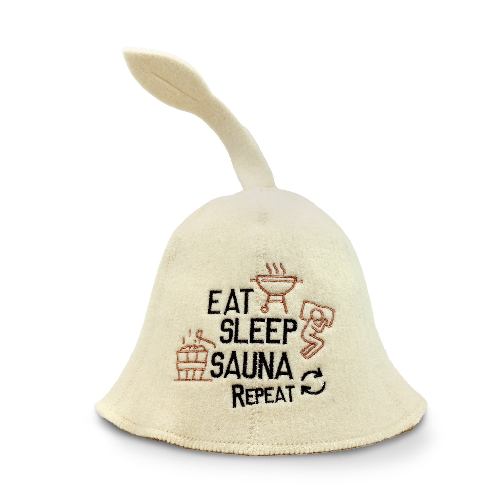 Sauna Hat ‘Sauna Repeat’ 100% Wool