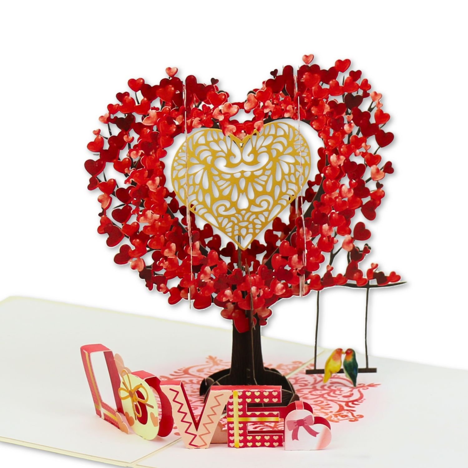 Handmade Pop Up 3D Greeting Card LOVE TREE